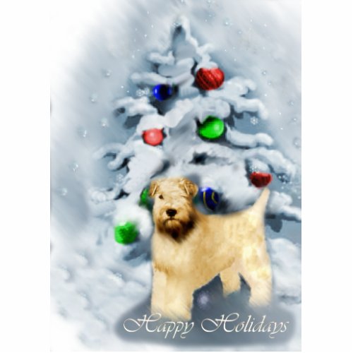 Soft Coated Wheaten Terrier Christmas Cutout