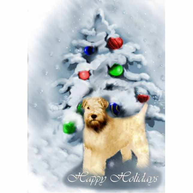 Soft Coated Wheaten Terrier Christmas Cutout (Front)