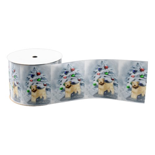 Soft Coated Wheaten Terrier Christmas Grosgrain Ribbon