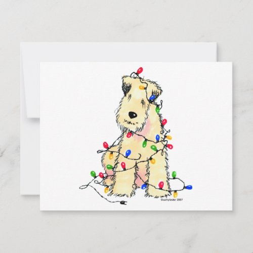 Soft Coated Wheaten Terrier _ Christmas Holiday Card