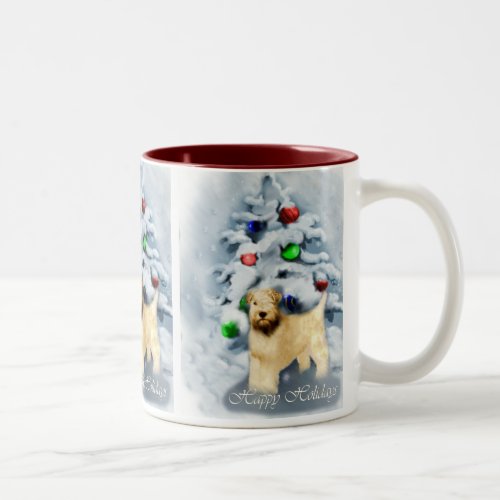 Soft Coated Wheaten Terrier Christmas Two_Tone Coffee Mug