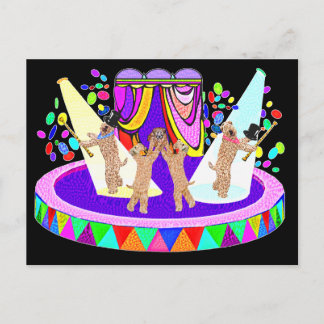 SOFT COATED WHEATEN TERRIER CIRCUS POSTCARD