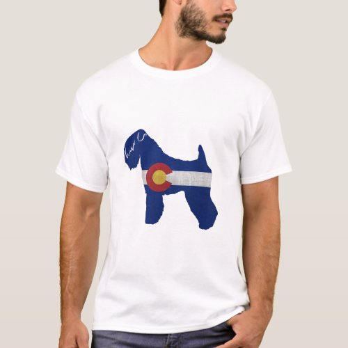 Soft Coated Wheaten Terrier Colorado Flag T_Shirt