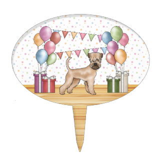 Soft-Coated Wheaten Terrier Colorful Birthday Cake Topper