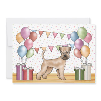 Soft-Coated Wheaten Terrier Colorful Birthday Invitation