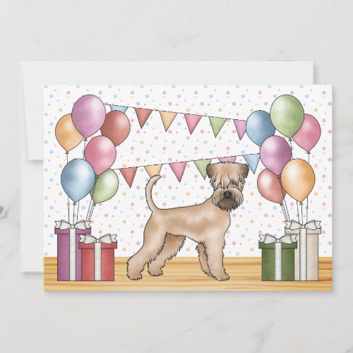 Soft_Coated Wheaten Terrier Colorful Birthday Invitation