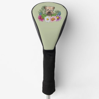 Soft-Coated Wheaten Terrier Colorful Flowers Green Golf Head Cover