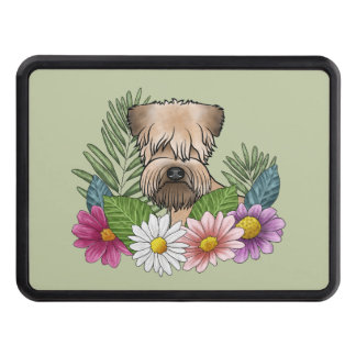 Soft-Coated Wheaten Terrier Colorful Flowers Green Hitch Cover