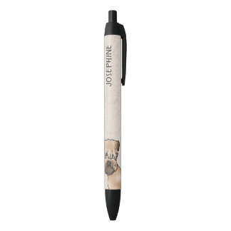 Soft-Coated Wheaten Terrier Cute Dog Head And Name Black Ink Pen