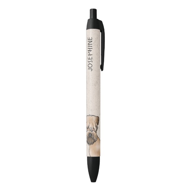 Soft-Coated Wheaten Terrier Cute Dog Head And Name Pen (Bottom (Vertical))