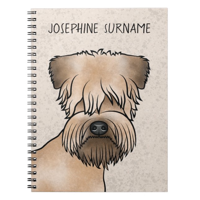 Soft-Coated Wheaten Terrier Cute Dog Head And Text Notebook (Front)