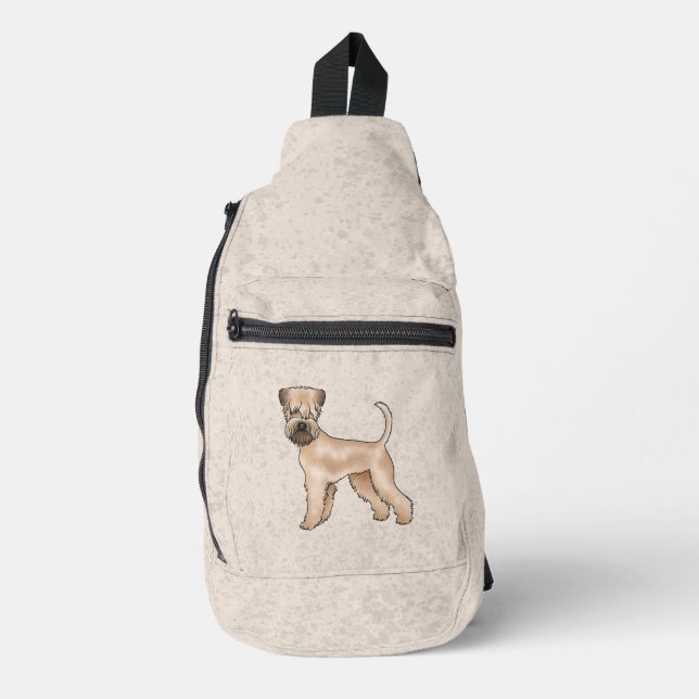Soft-Coated Wheaten Terrier Cute Dog On Beige Sling Bag (Front)