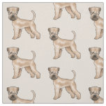 Soft-Coated Wheaten Terrier Cute Dog Pattern Beige Fabric