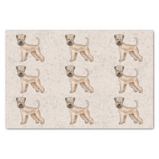 Soft-Coated Wheaten Terrier Cute Dog Pattern Beige Tissue Paper