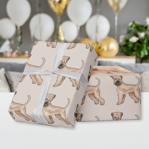 Soft_Coated Wheaten Terrier Cute Dog Pattern Beige Wrapping Paper