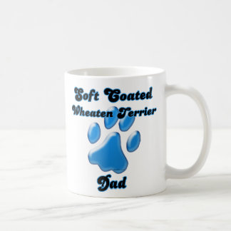 Soft Coated Wheaten Terrier Dad Blue Pawprint Coffee Mug