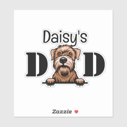 Soft Coated Wheaten Terrier Dad Personalized Sticker