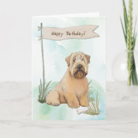 Soft Coated Wheaten Terrier Dog Birthday Sign
