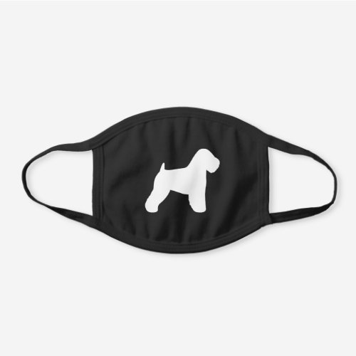 Soft Coated Wheaten Terrier Dog Breed Silhouette Black Cotton Face Mask