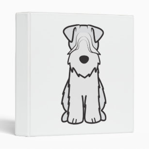 Soft Coated Wheaten Terrier Dog Cartoon 3 Ring Binder