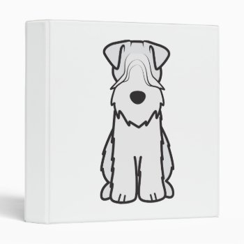 Soft Coated Wheaten Terrier Dog Cartoon 3 Ring Binder by DogBreedCartoon at Zazzle