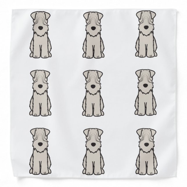 Soft Coated Wheaten Terrier Dog Cartoon Bandana (Front)