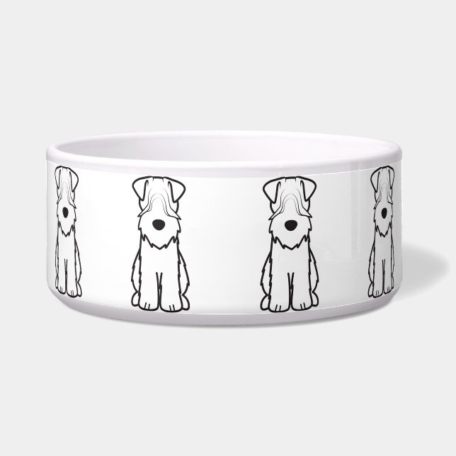 Soft Coated Wheaten Terrier Dog Cartoon Bowl (Front)