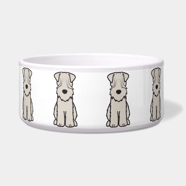 Soft Coated Wheaten Terrier Dog Cartoon Bowl (Front)
