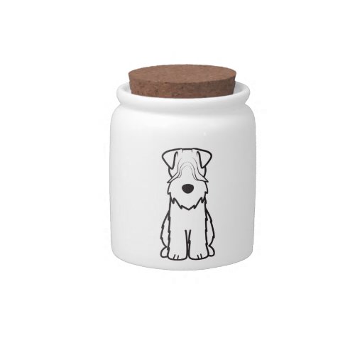 Soft Coated Wheaten Terrier Dog Cartoon Candy Jar