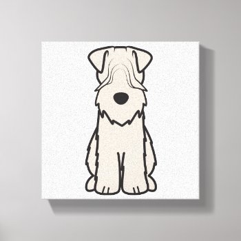 Soft Coated Wheaten Terrier Dog Cartoon Canvas Print by DogBreedCartoon at Zazzle
