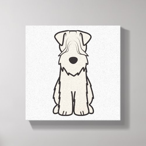 Soft Coated Wheaten Terrier Dog Cartoon Canvas Print