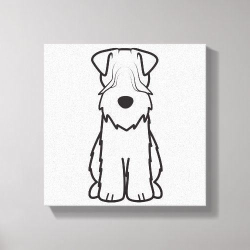 Soft Coated Wheaten Terrier Dog Cartoon Canvas Print
