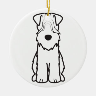 Soft Coated Wheaten Terrier Dog Cartoon Ceramic Ornament