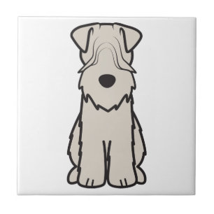 Soft Coated Wheaten Terrier Dog Cartoon Ceramic Tile