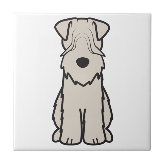 Soft Coated Wheaten Terrier Dog Cartoon Ceramic Tile (Front)