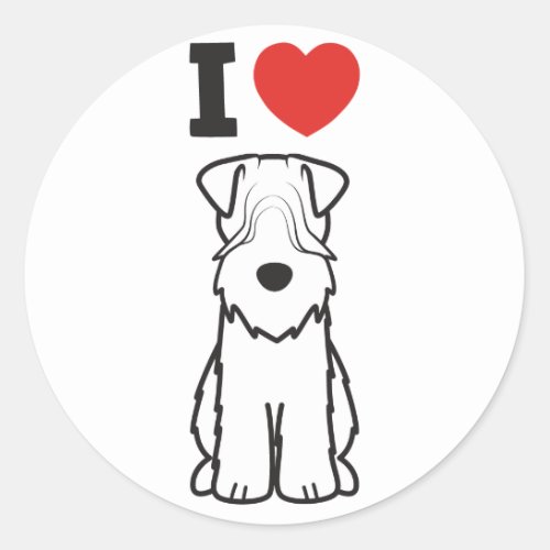 Soft Coated Wheaten Terrier Dog Cartoon Classic Round Sticker