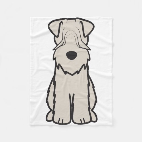 Soft Coated Wheaten Terrier Dog Cartoon Fleece Blanket