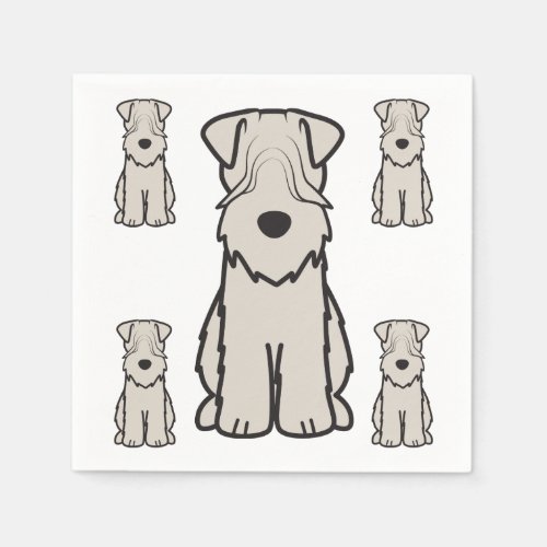 Soft Coated Wheaten Terrier Dog Cartoon Napkins