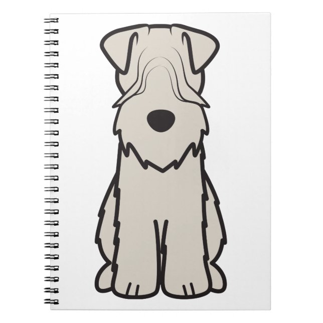Soft Coated Wheaten Terrier Dog Cartoon Notebook (Front)