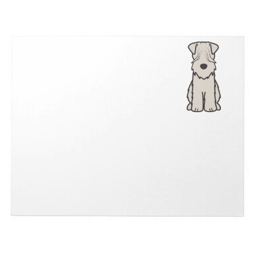 Soft Coated Wheaten Terrier Dog Cartoon Notepad