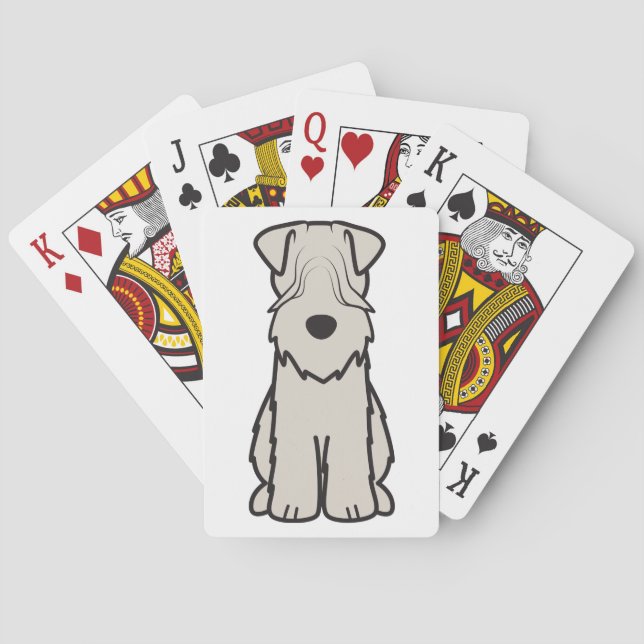 Soft Coated Wheaten Terrier Dog Cartoon Poker Cards (Back)