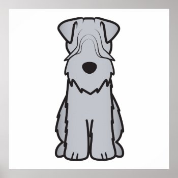 Soft Coated Wheaten Terrier Dog Cartoon Poster by DogBreedCartoon at Zazzle