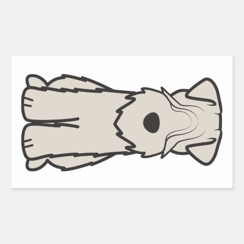 Soft Coated Wheaten Terrier Dog Cartoon Rectangular Sticker