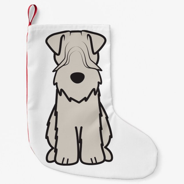 Soft Coated Wheaten Terrier Dog Cartoon Small Christmas Stocking (Front)
