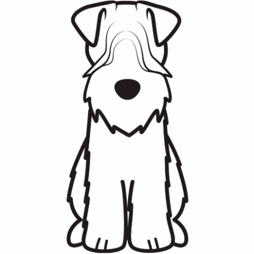 Soft Coated Wheaten Terrier Dog Cartoon Statuette
