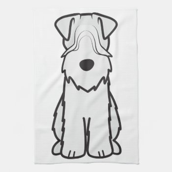 Soft Coated Wheaten Terrier Dog Cartoon Towel by DogBreedCartoon at Zazzle