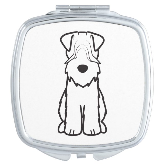 Soft Coated Wheaten Terrier Dog Cartoon Vanity Mirror (Front)