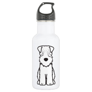 Soft Coated Wheaten Terrier Dog Cartoon Water Bottle