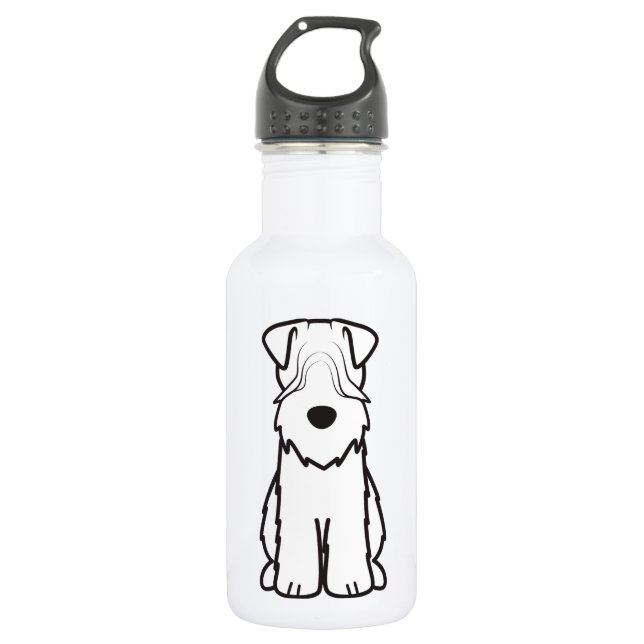Soft Coated Wheaten Terrier Dog Cartoon Water Bottle (Front)
