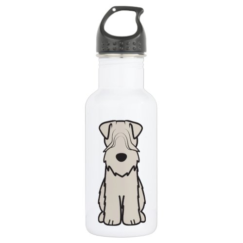 Soft Coated Wheaten Terrier Dog Cartoon Water Bottle